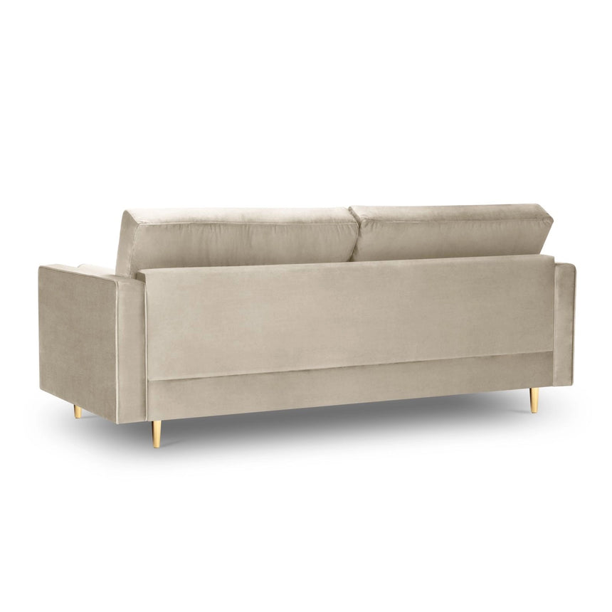 Aspen 3-Sitzer Sofa aus Samt in Dunkelbeige (Salvador 2), 219x90x90 cm von Cosmopolitan Design – Bild 3