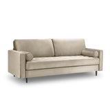 Aspen 3-Sitzer Sofa aus Samt in Dunkelbeige (Salvador 2), 219x90x90 cm von Cosmopolitan Design – Bild 1