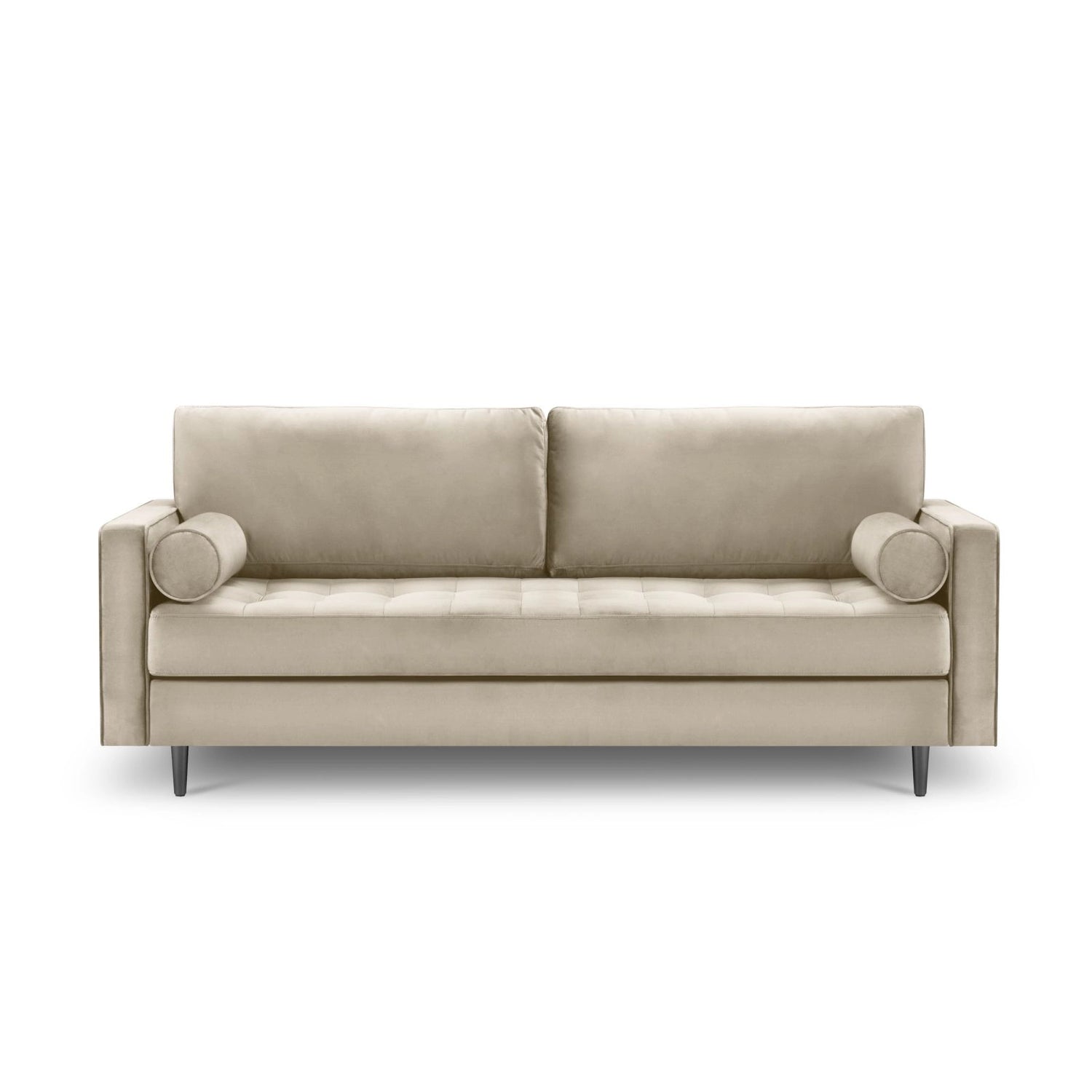 Aspen 3-Sitzer Sofa aus Samt in Dunkelbeige (Salvador 2), 219x90x90 cm von Cosmopolitan Design – Bild 2