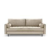 Aspen 3-Sitzer Sofa aus Samt in Dunkelbeige (Salvador 2), 219x90x90 cm von Cosmopolitan Design – Bild 2