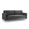 Aspen 3-Sitzer Sofa aus Samt in Dunkelgrau (Salvador 18), 219x90x90 cm von Cosmopolitan Design – Bild 1