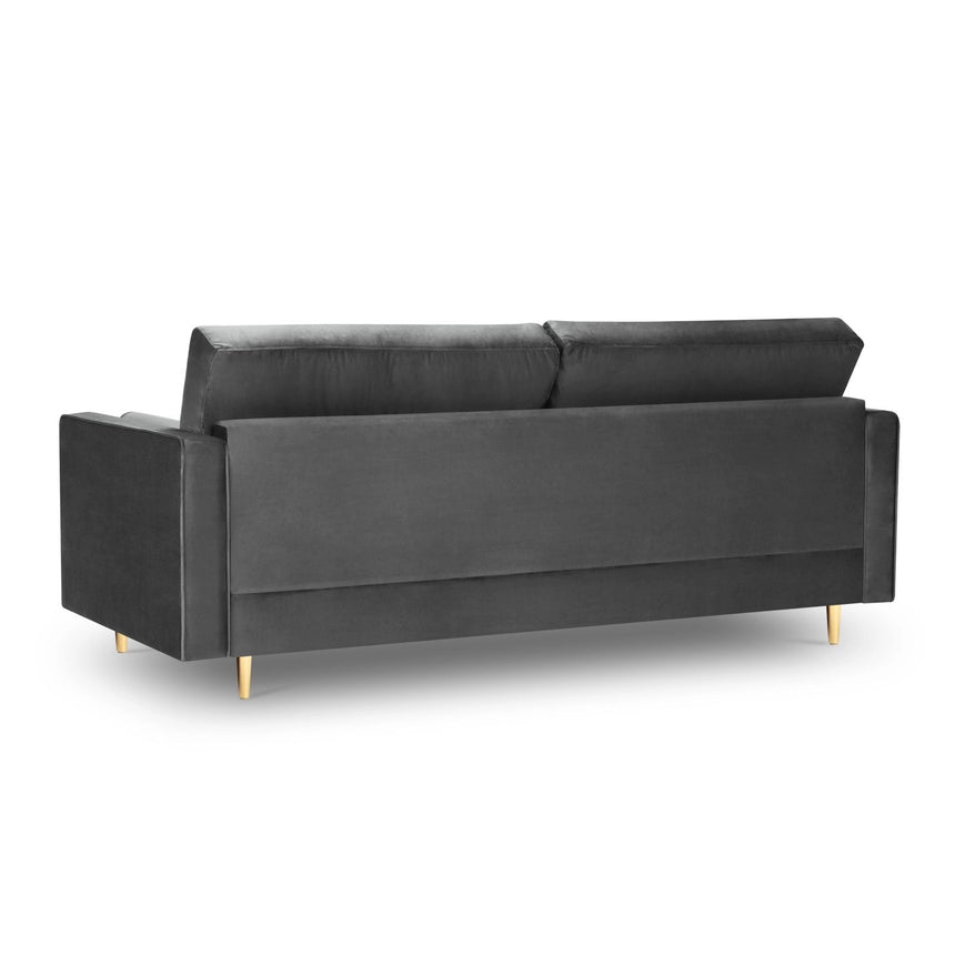 Aspen 3-Sitzer Sofa aus Samt in Dunkelgrau (Salvador 18), 219x90x90 cm von Cosmopolitan Design – Bild 3