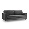Aspen 3-Sitzer Sofa aus Samt in Dunkelgrau (Salvador 18), 219x90x90 cm von Cosmopolitan Design – Bild 1