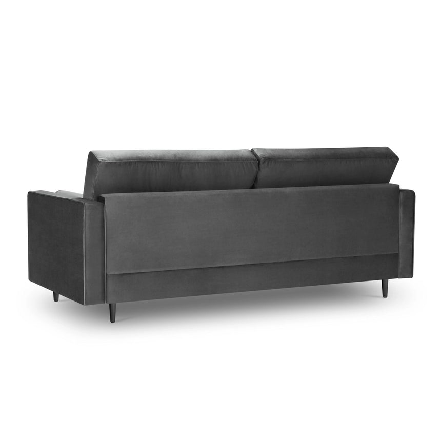 Aspen 3-Sitzer Sofa aus Samt in Dunkelgrau (Salvador 18), 219x90x90 cm von Cosmopolitan Design – Bild 3