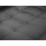Aspen 3-Sitzer Sofa aus Samt in Dunkelgrau (Salvador 18), 219x90x90 cm von Cosmopolitan Design – Bild 5