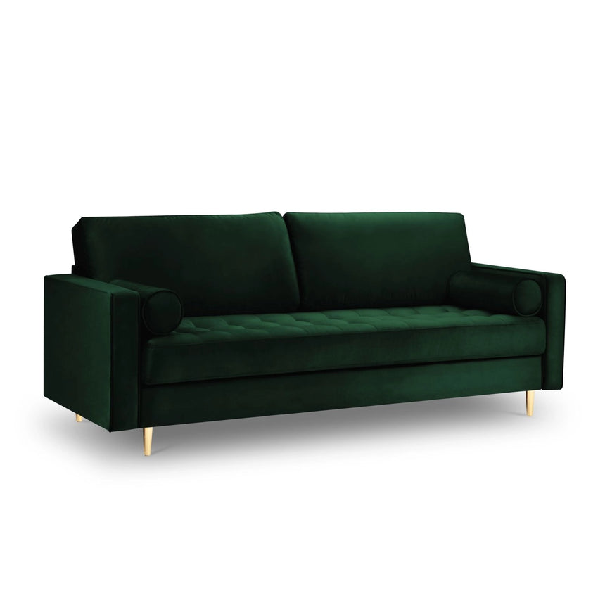 Aspen 3-Sitzer Sofa aus Samt in Flaschengrün (Salvador 7), 219x90x90 cm von Cosmopolitan Design – Bild 1
