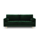 Aspen 3-Sitzer Sofa aus Samt in Flaschengrün (Salvador 7), 219x90x90 cm von Cosmopolitan Design – Bild 2