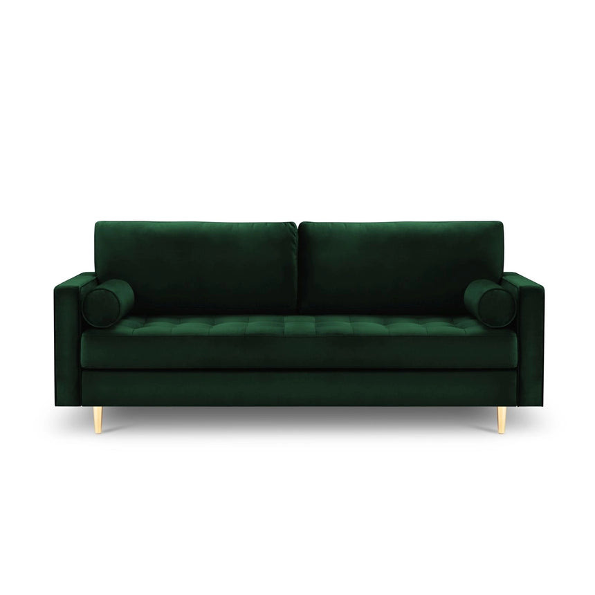 Aspen 3-Sitzer Sofa aus Samt in Flaschengrün (Salvador 7), 219x90x90 cm von Cosmopolitan Design – Bild 2