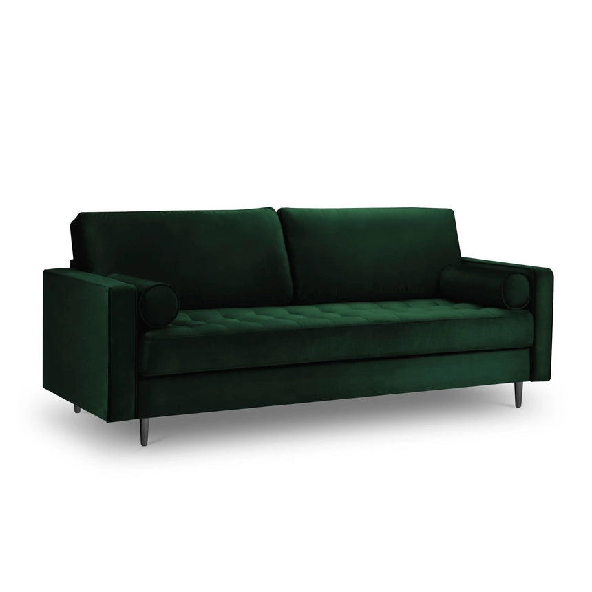 Aspen 3-Sitzer Sofa aus Samt in Flaschengrün (Salvador 7), 219x90x90 cm von Cosmopolitan Design – Bild 1