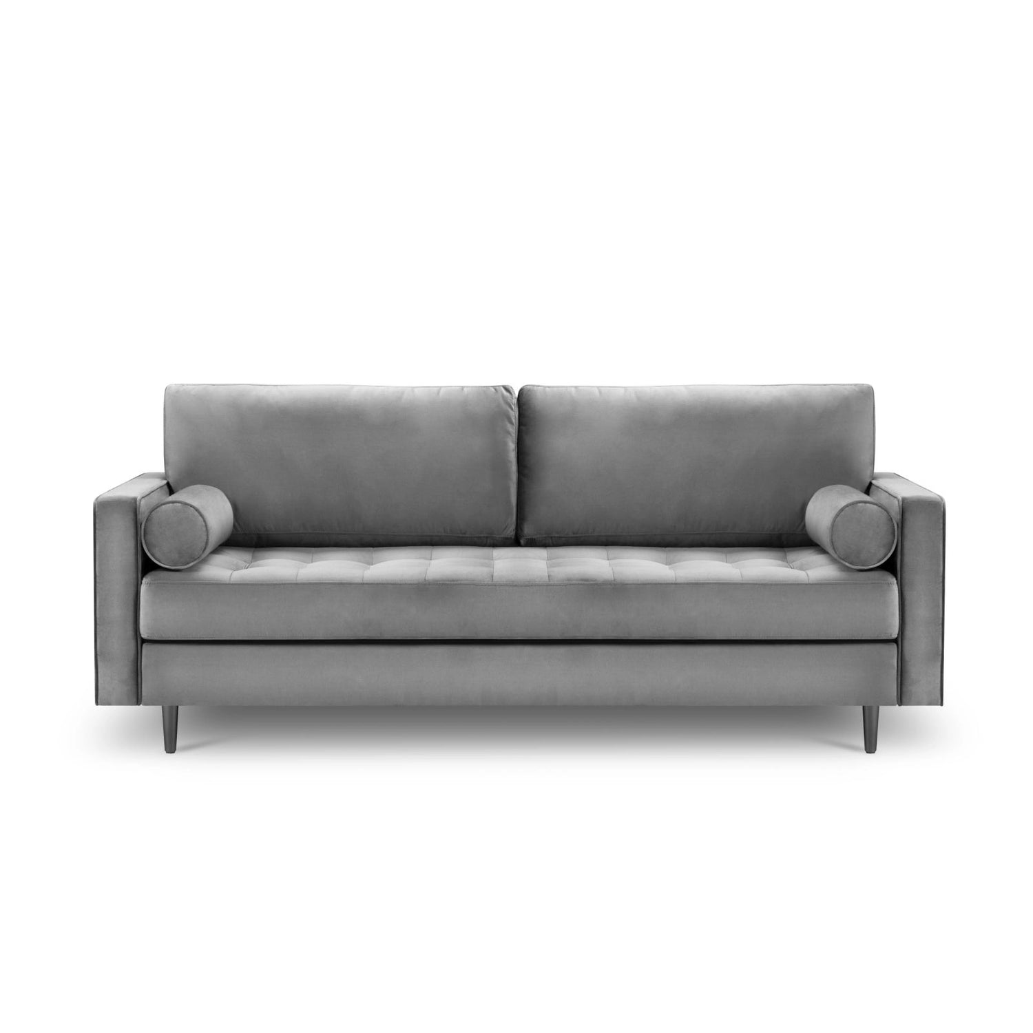 Aspen 3-Sitzer Sofa aus Samt in Grau (Salvador 17), 219x90x90 cm von Cosmopolitan Design – Bild 2