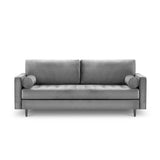 Aspen 3-Sitzer Sofa aus Samt in Grau (Salvador 17), 219x90x90 cm von Cosmopolitan Design – Bild 2