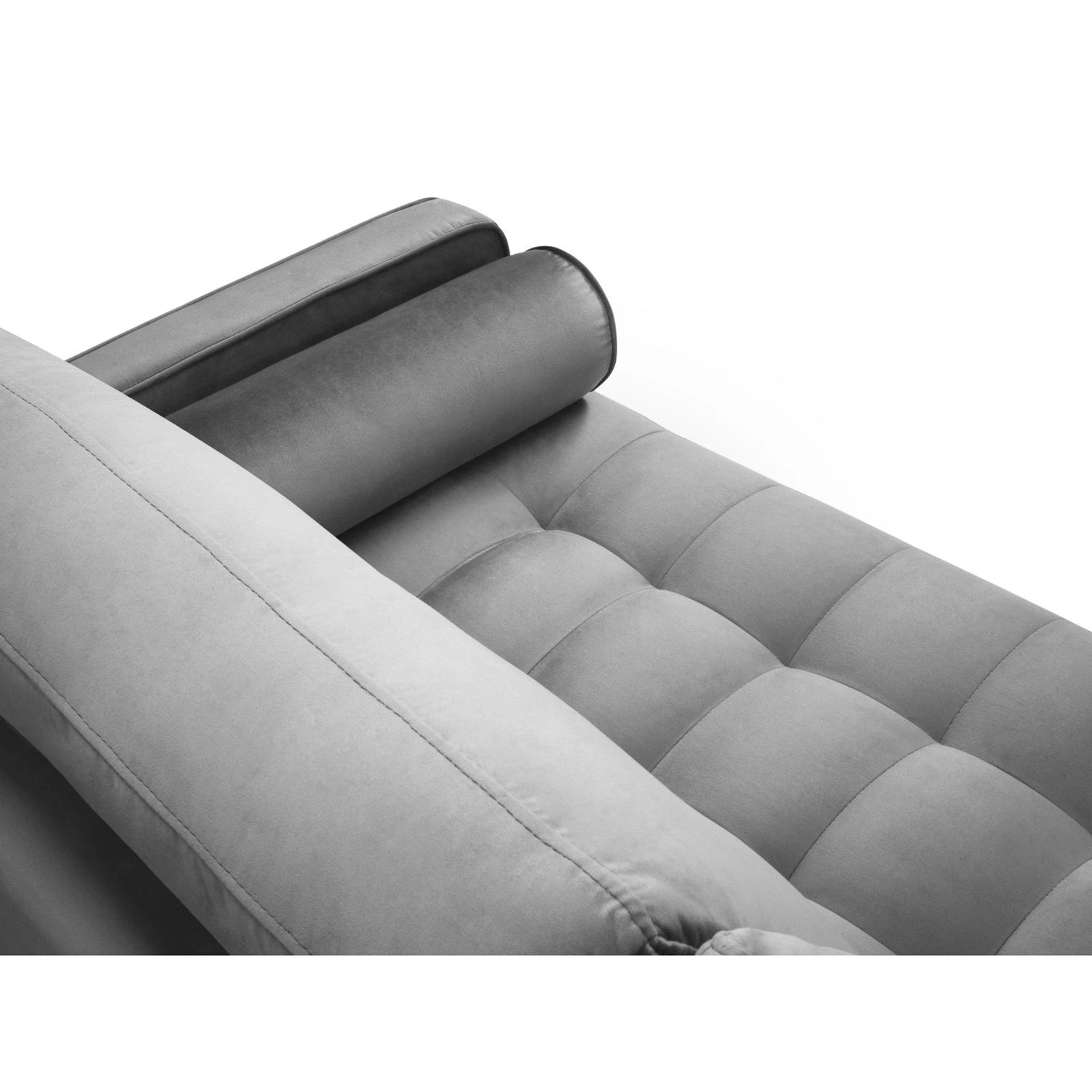 Aspen 3-Sitzer Sofa aus Samt in Grau (Salvador 17), 219x90x90 cm von Cosmopolitan Design – Bild 4