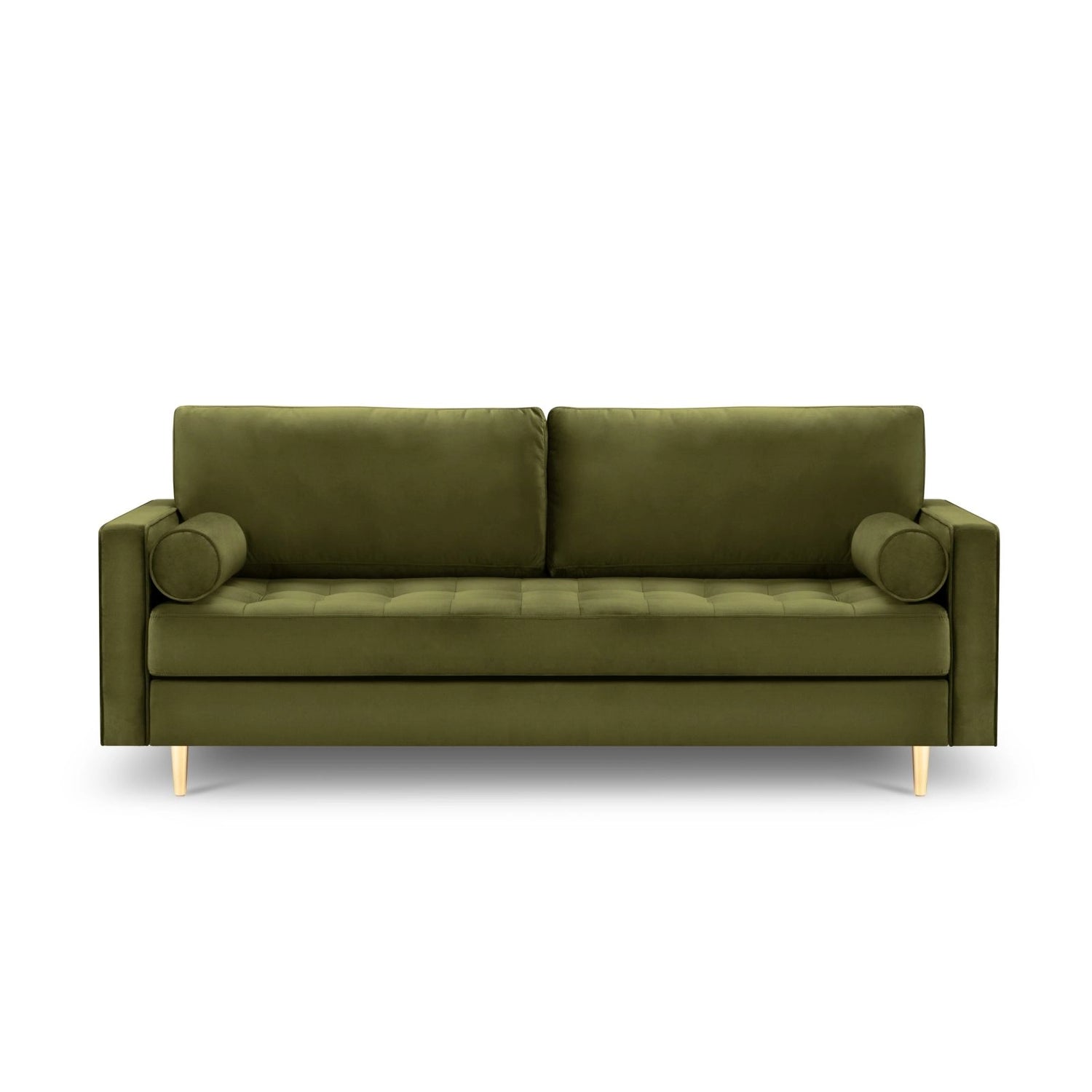 Aspen 3-Sitzer Sofa aus Samt in Grün (Salvador 8), 219x90x90 cm von Cosmopolitan Design – Bild 2