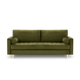 Aspen 3-Sitzer Sofa aus Samt in Grün (Salvador 8), 219x90x90 cm von Cosmopolitan Design – Bild 2