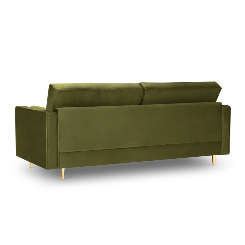 Aspen 3-Sitzer Sofa aus Samt in Grün (Salvador 8), 219x90x90 cm von Cosmopolitan Design – Bild 3