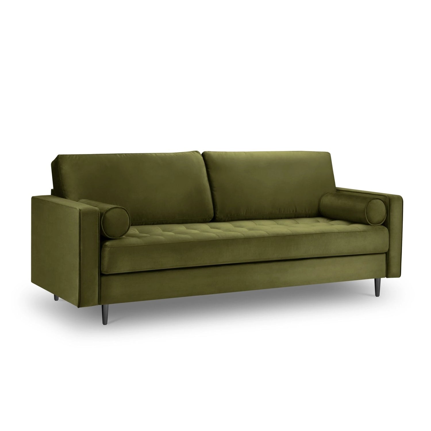 Aspen 3-Sitzer Sofa aus Samt in Grün (Salvador 8), 219x90x90 cm von Cosmopolitan Design – Bild 1
