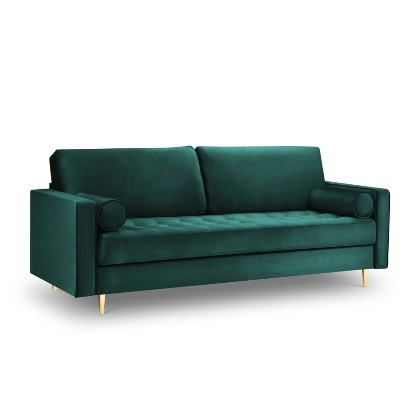 Aspen 3-Sitzer Sofa aus Samt in Petrol (Salvador 6), 219x90x90 cm von Cosmopolitan Design – Bild 1