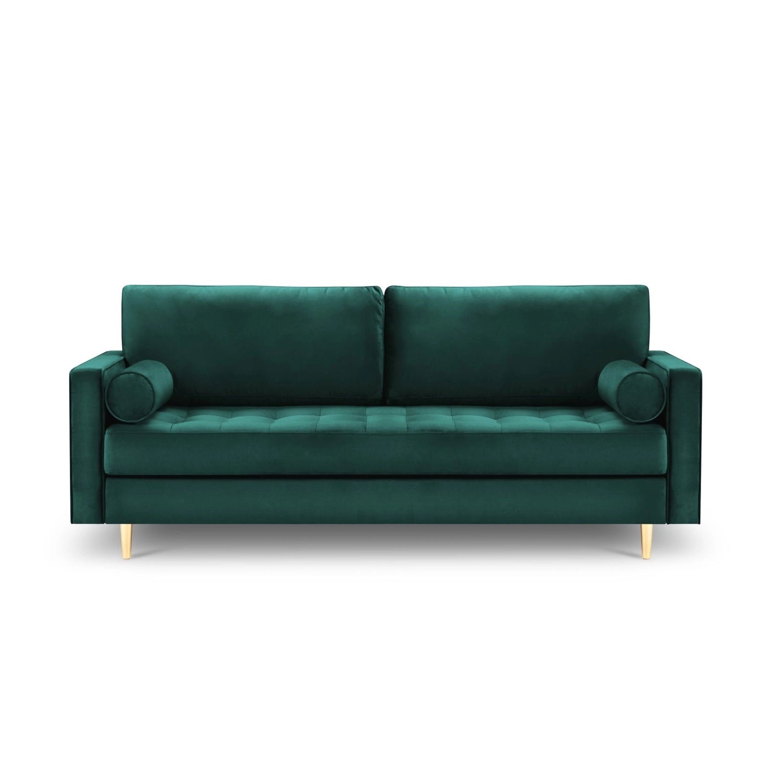 Aspen 3-Sitzer Sofa aus Samt in Petrol (Salvador 6), 219x90x90 cm von Cosmopolitan Design – Bild 2