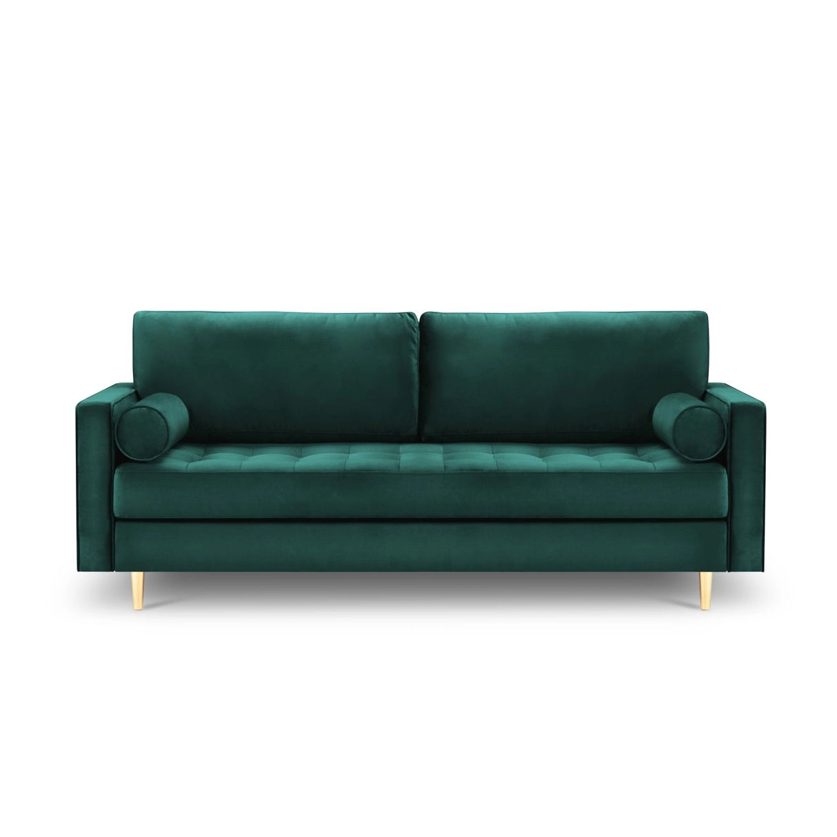 Aspen 3-Sitzer Sofa aus Samt in Petrol (Salvador 6), 219x90x90 cm von Cosmopolitan Design – Bild 2