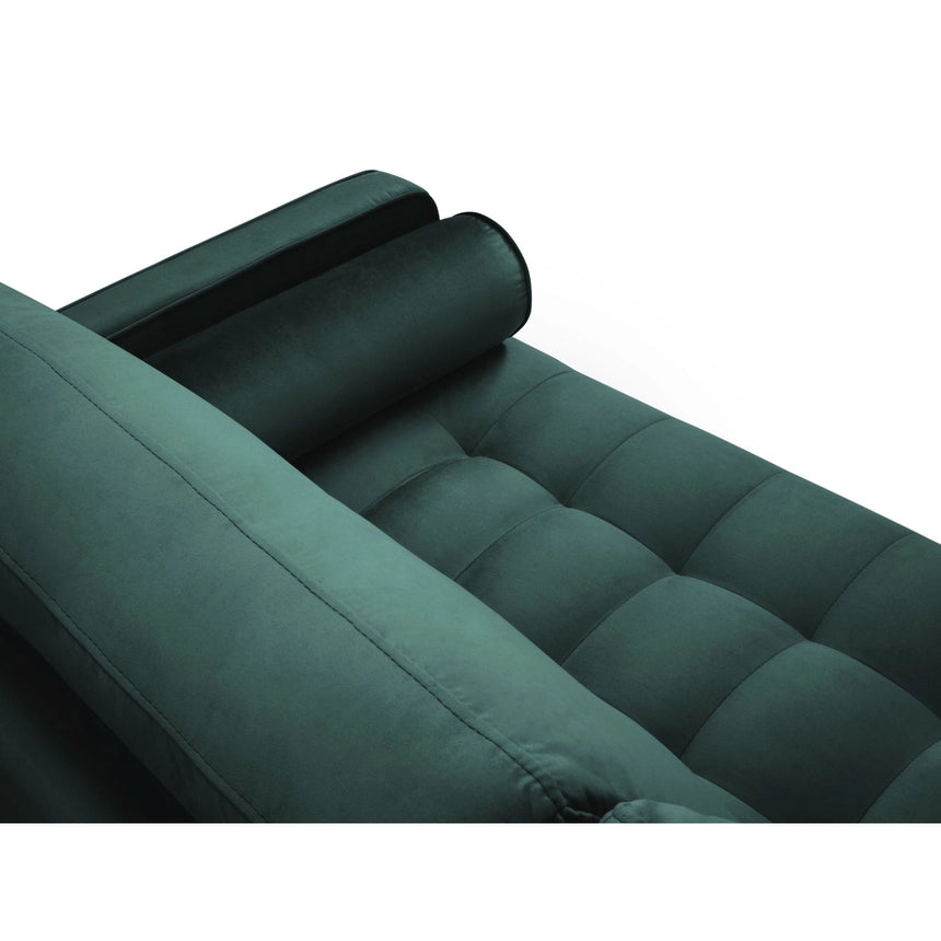 Aspen 3-Sitzer Sofa aus Samt in Petrol (Salvador 6), 219x90x90 cm von Cosmopolitan Design – Bild 4