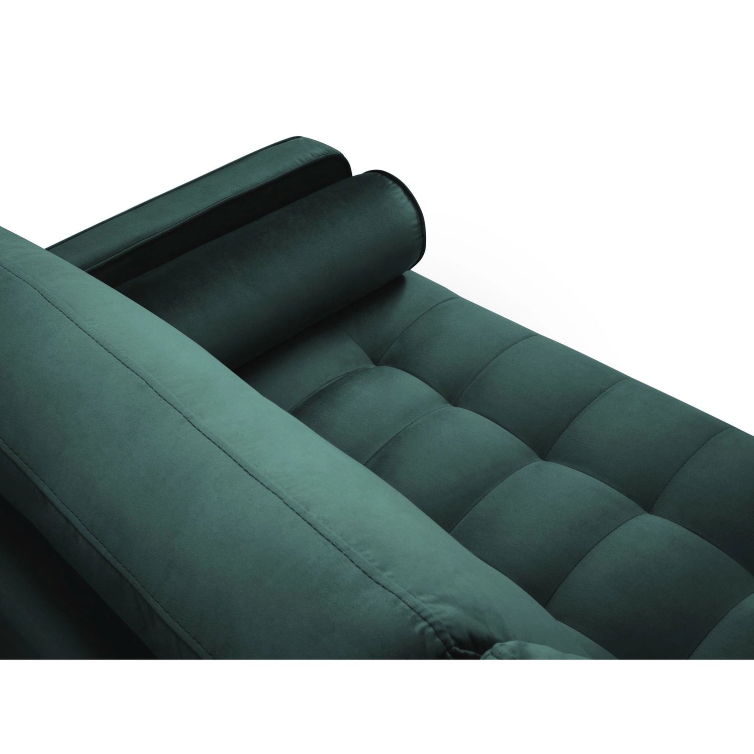 Aspen 3-Sitzer Sofa aus Samt in Petrol (Salvador 6), 219x90x90 cm von Cosmopolitan Design – Bild 4