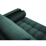 Aspen 3-Sitzer Sofa aus Samt in Petrol (Salvador 6), 219x90x90 cm von Cosmopolitan Design – Bild 4