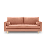 Aspen 3-Sitzer Sofa aus Samt in Rosa (Salvador 11), 219x90x90 cm von Cosmopolitan Design – Bild 2