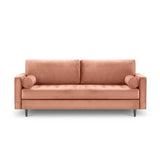 Aspen 3-Sitzer Sofa aus Samt in Rosa (Salvador 11), 219x90x90 cm von Cosmopolitan Design – Bild 2