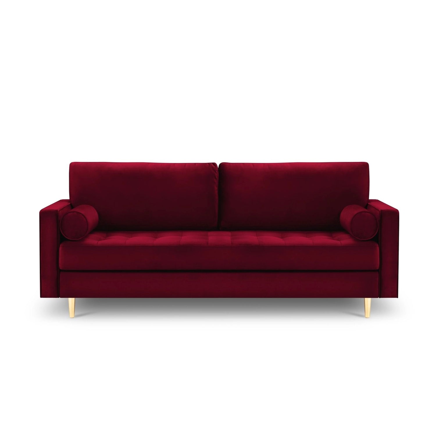 Aspen 3-Sitzer Sofa aus Samt in Rot (Salvador 13), 219x90x90 cm von Cosmopolitan Design – Bild 2