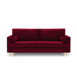 Aspen 3-Sitzer Sofa aus Samt in Rot (Salvador 13), 219x90x90 cm von Cosmopolitan Design – Bild 2