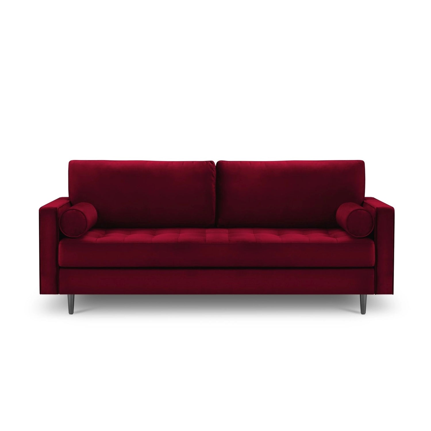 Aspen 3-Sitzer Sofa aus Samt in Rot (Salvador 13), 219x90x90 cm von Cosmopolitan Design – Bild 2