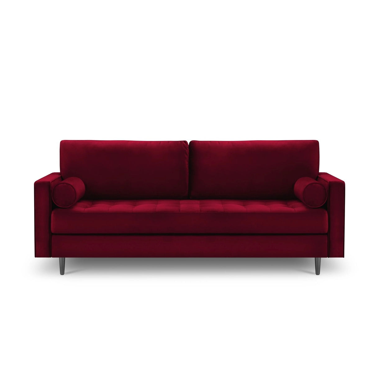 Aspen 3-Sitzer Sofa aus Samt in Rot (Salvador 13), 219x90x90 cm von Cosmopolitan Design – Bild 2