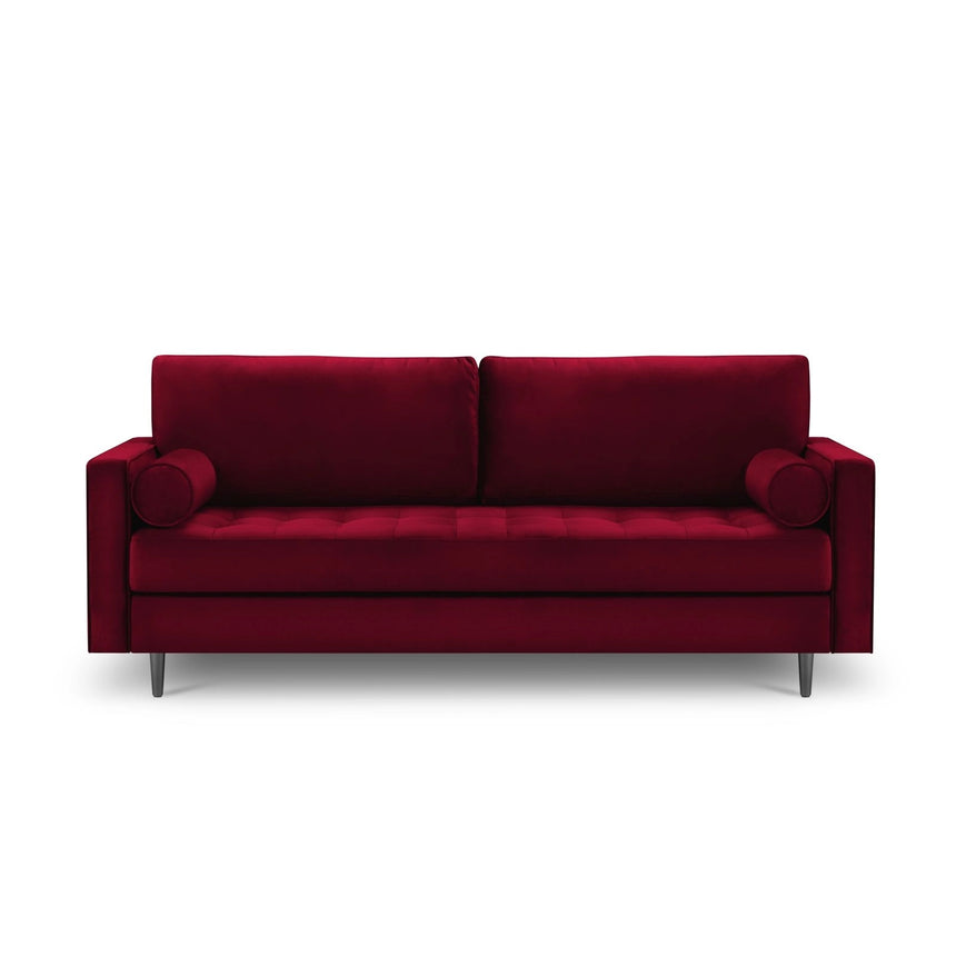 Aspen 3-Sitzer Sofa aus Samt in Rot (Salvador 13), 219x90x90 cm von Cosmopolitan Design – Bild 2