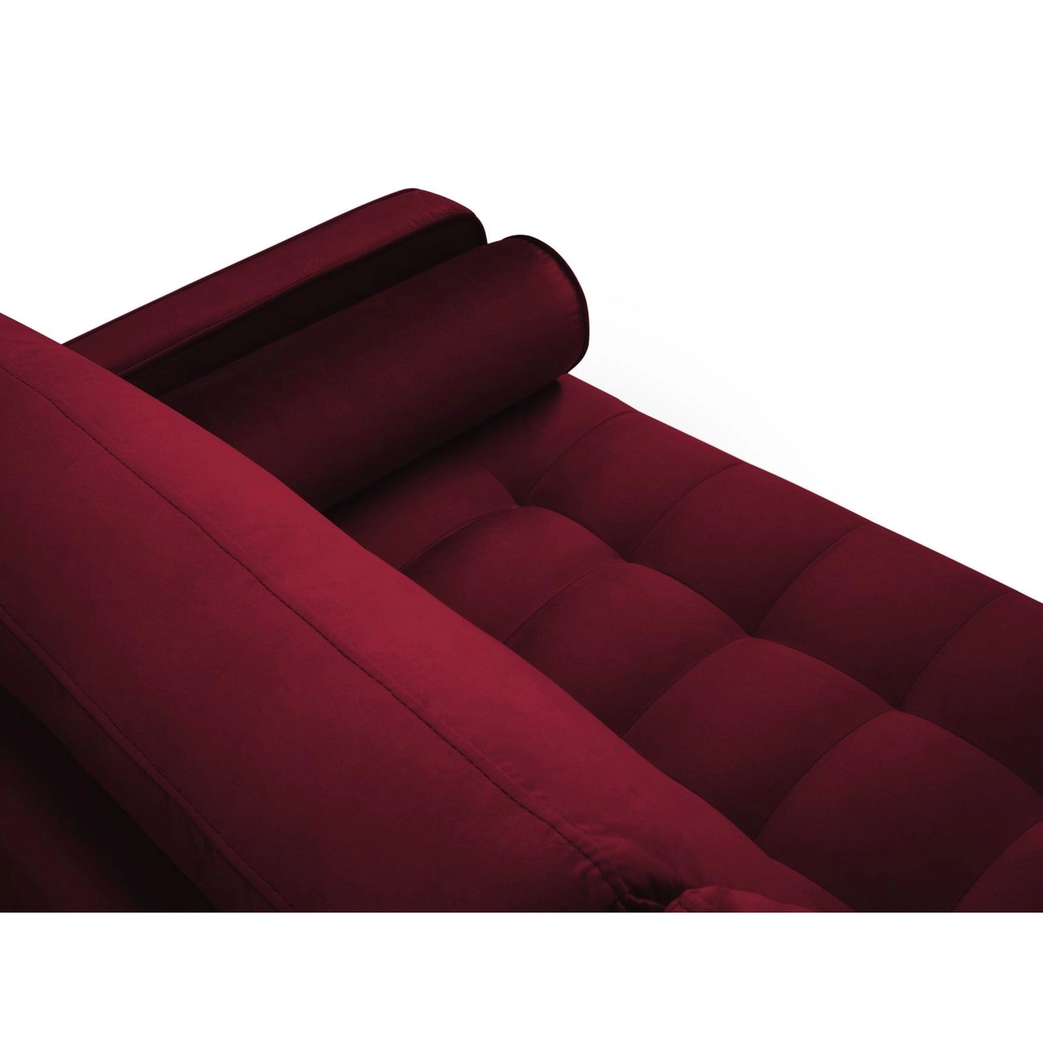 Aspen 3-Sitzer Sofa aus Samt in Rot (Salvador 13), 219x90x90 cm von Cosmopolitan Design – Bild 4