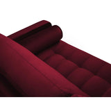 Aspen 3-Sitzer Sofa aus Samt in Rot (Salvador 13), 219x90x90 cm von Cosmopolitan Design – Bild 4