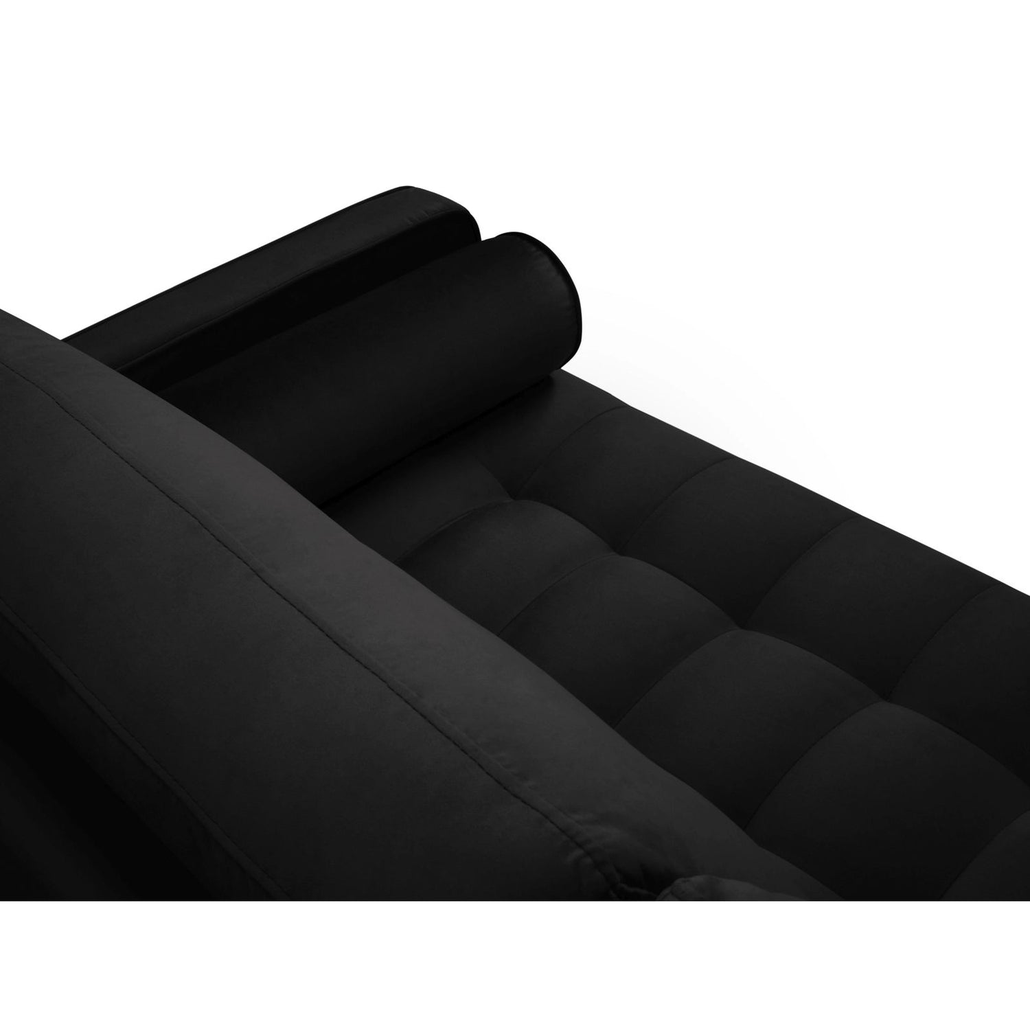 Aspen 3-Sitzer Sofa aus Samt in Schwarz (Salvador 19), 219x90x90 cm von Cosmopolitan Design – Bild 4