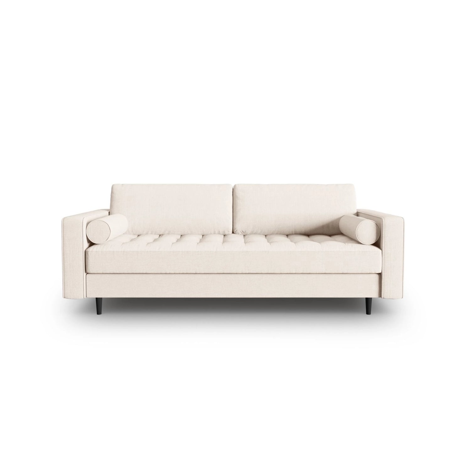Aspen 3-Sitzer Sofa aus Strukturierter Stoff in Hellbeige (Melva 02), 219x90x90 cm von Cosmopolitan Design – Bild 1