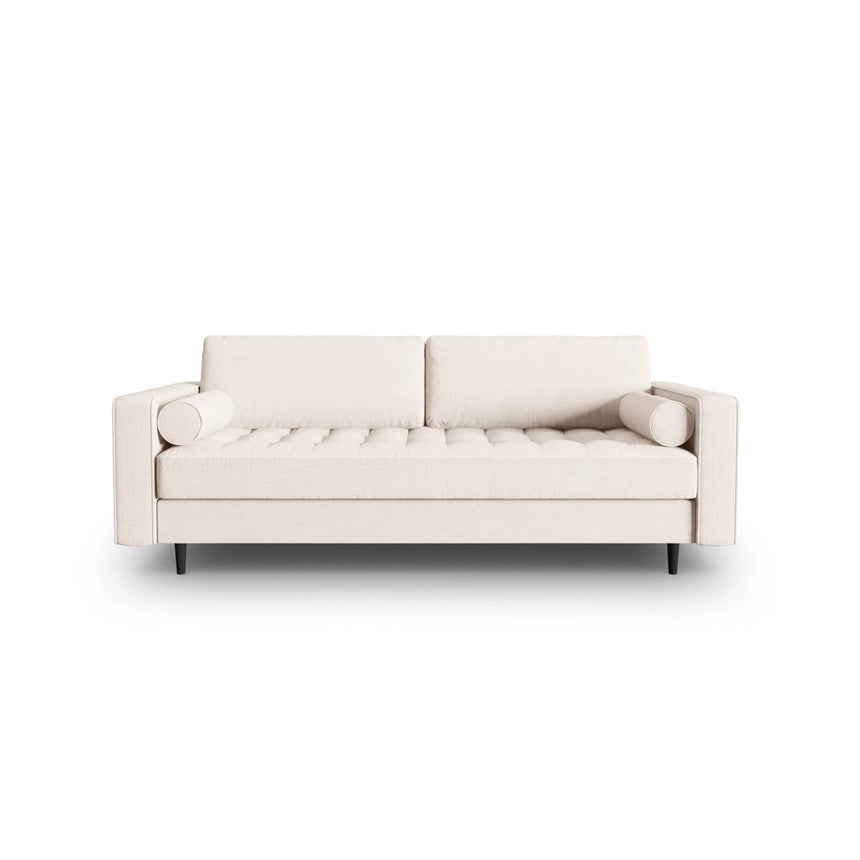 Aspen 3-Sitzer Sofa aus Strukturierter Stoff in Hellbeige (Melva 02), 219x90x90 cm von Cosmopolitan Design – Bild 1
