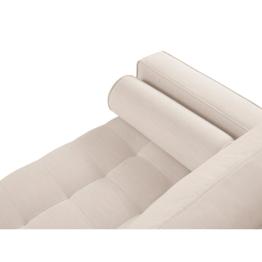 Aspen 3-Sitzer Sofa aus Strukturierter Stoff in Hellbeige (Melva 02), 219x90x90 cm von Cosmopolitan Design – Bild 4