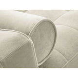 Aspen 3-Sitzer Sofa mit Schlaffunktion und Stauraum, aus Samt in Dunkelbeige (Salvador 2), 225x100x96 cm von Cosmopolitan Design – Bild 7