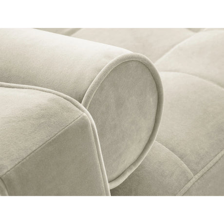 Aspen 3-Sitzer Sofa mit Schlaffunktion und Stauraum, aus Samt in Dunkelbeige (Salvador 2), 225x100x96 cm von Cosmopolitan Design – Bild 7