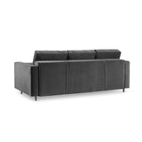 Aspen 3-Sitzer Sofa mit Schlaffunktion und Stauraum, aus Samt in Dunkelgrau (Salvador 18), 225x100x96 cm von Cosmopolitan Design – Bild 4