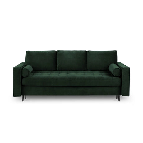 Aspen 3-Sitzer Sofa mit Schlaffunktion und Stauraum, aus Samt in Flaschengrün (Salvador 07), 225x100x96 cm von Cosmopolitan Design – Bild 3
