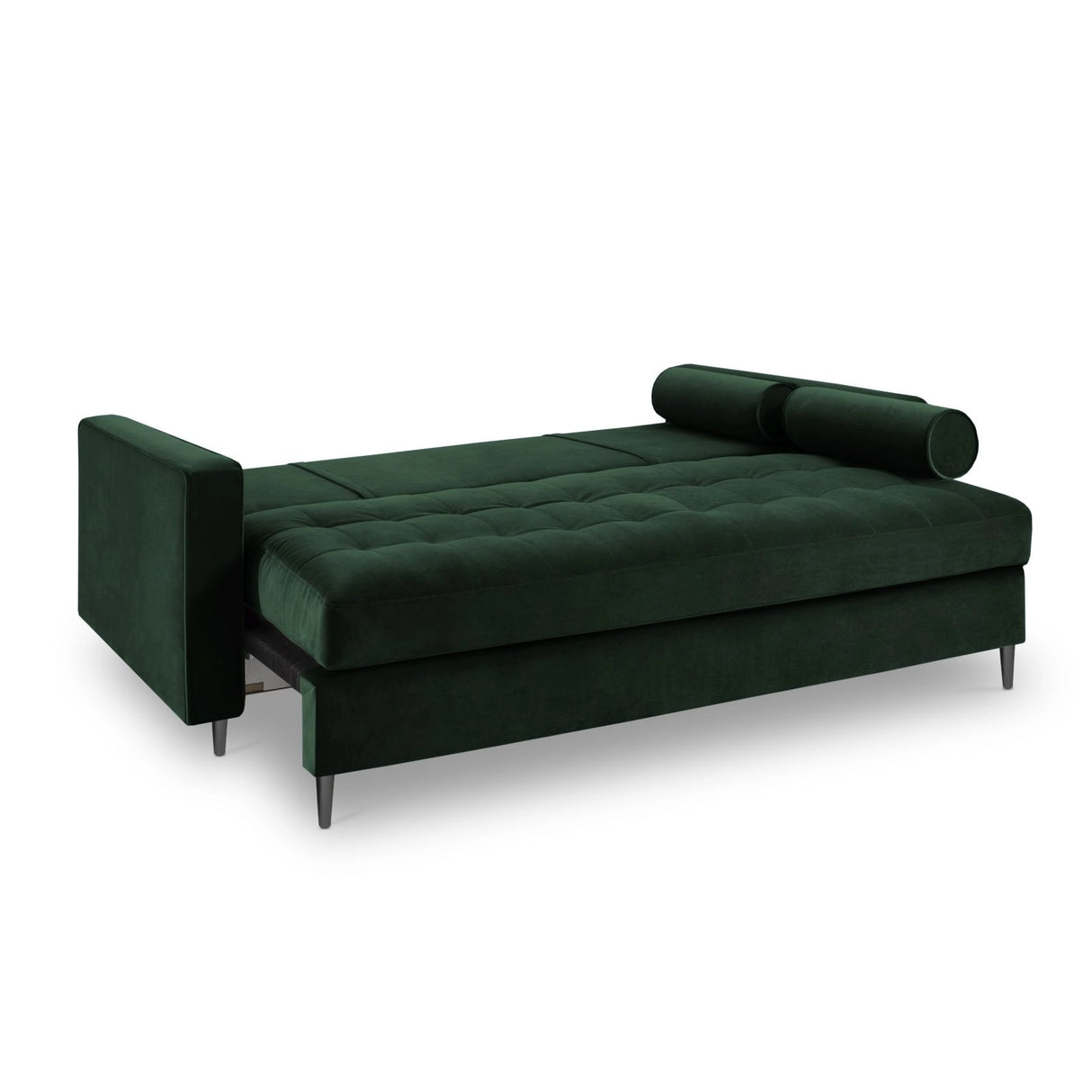 Aspen 3-Sitzer Sofa mit Schlaffunktion und Stauraum, aus Samt in Flaschengrün (Salvador 07), 225x100x96 cm von Cosmopolitan Design – Bild 5