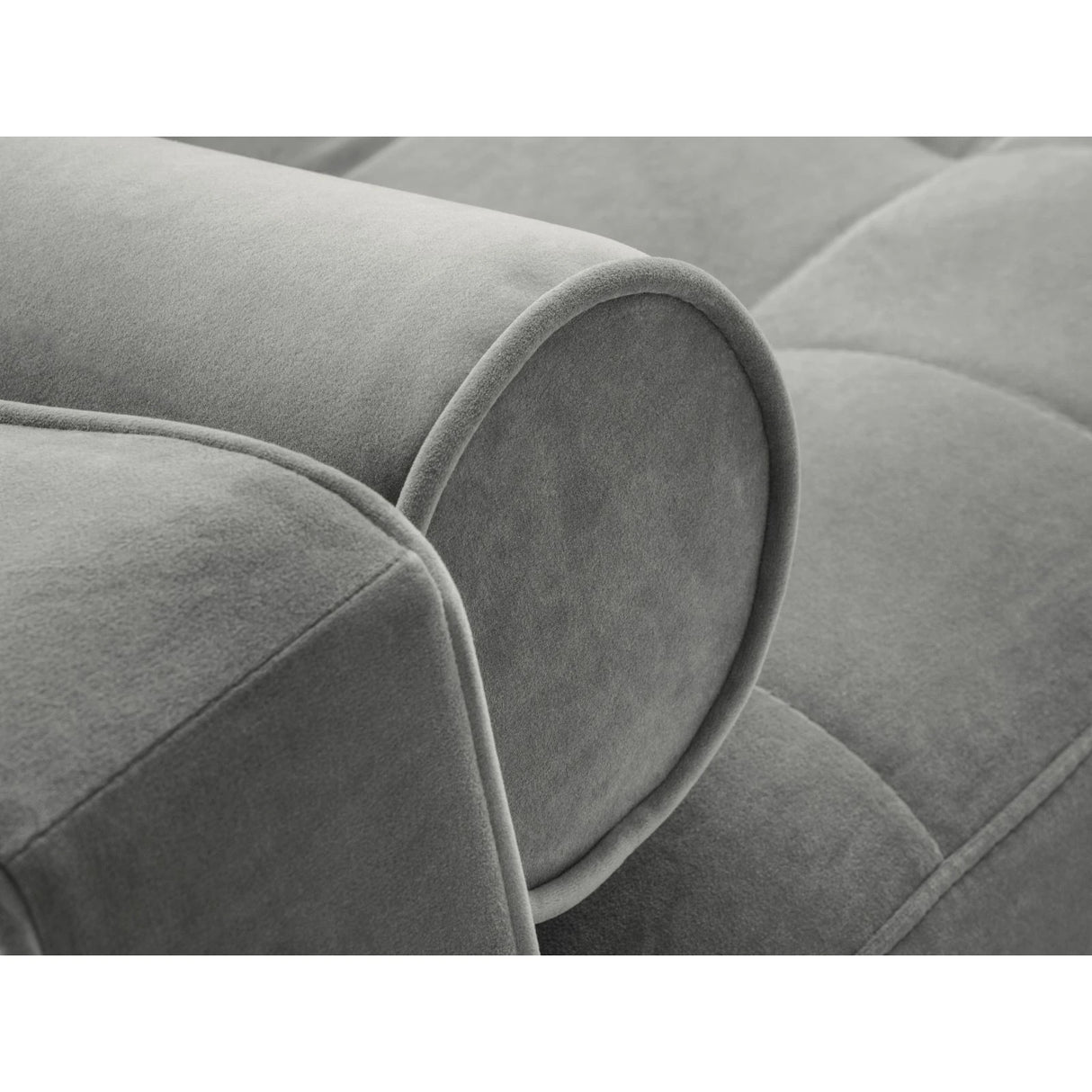 Aspen 3-Sitzer Sofa mit Schlaffunktion und Stauraum, aus Samt in Grau (Salvador 17), 225x100x96 cm von Cosmopolitan Design – Bild 7