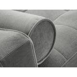 Aspen 3-Sitzer Sofa mit Schlaffunktion und Stauraum, aus Samt in Grau (Salvador 17), 225x100x96 cm von Cosmopolitan Design – Bild 7