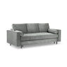 Aspen 3-Sitzer Sofa mit Schlaffunktion und Stauraum, aus Samt in Grau (Salvador 17), 225x100x96 cm von Cosmopolitan Design – Bild 1