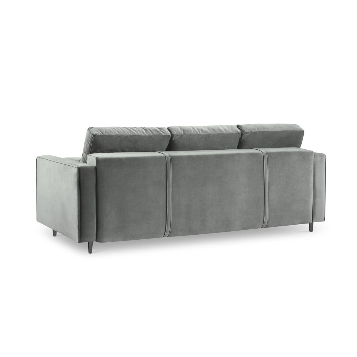Aspen 3-Sitzer Sofa mit Schlaffunktion und Stauraum, aus Samt in Grau (Salvador 17), 225x100x96 cm von Cosmopolitan Design – Bild 4
