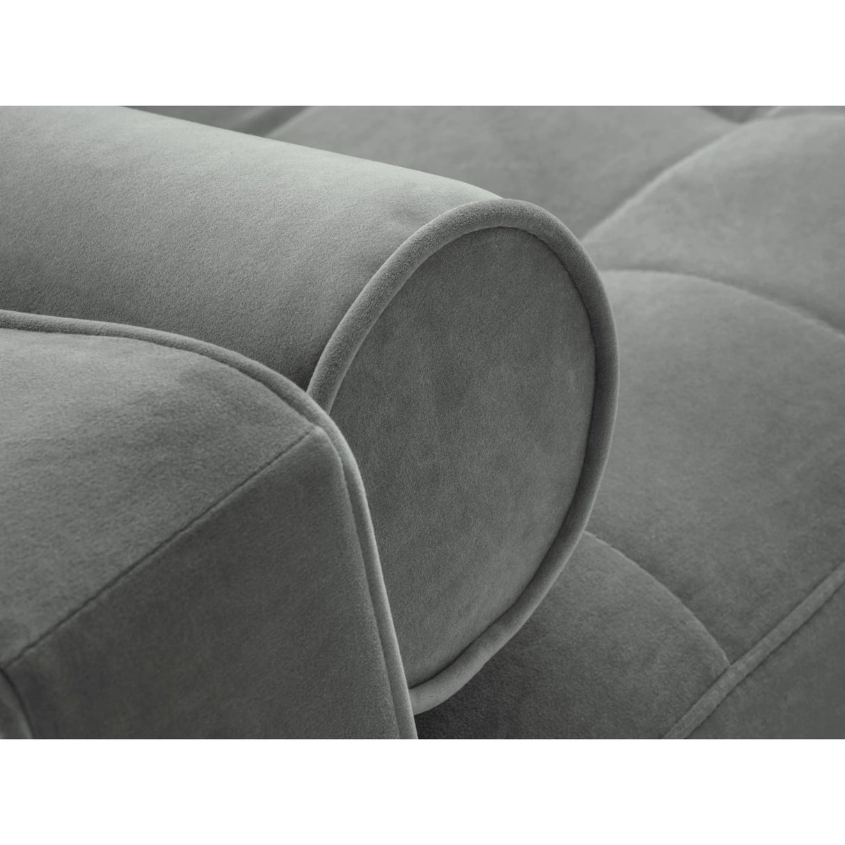 Aspen 3-Sitzer Sofa mit Schlaffunktion und Stauraum, aus Samt in Grau (Salvador 17), 225x100x96 cm von Cosmopolitan Design – Bild 7