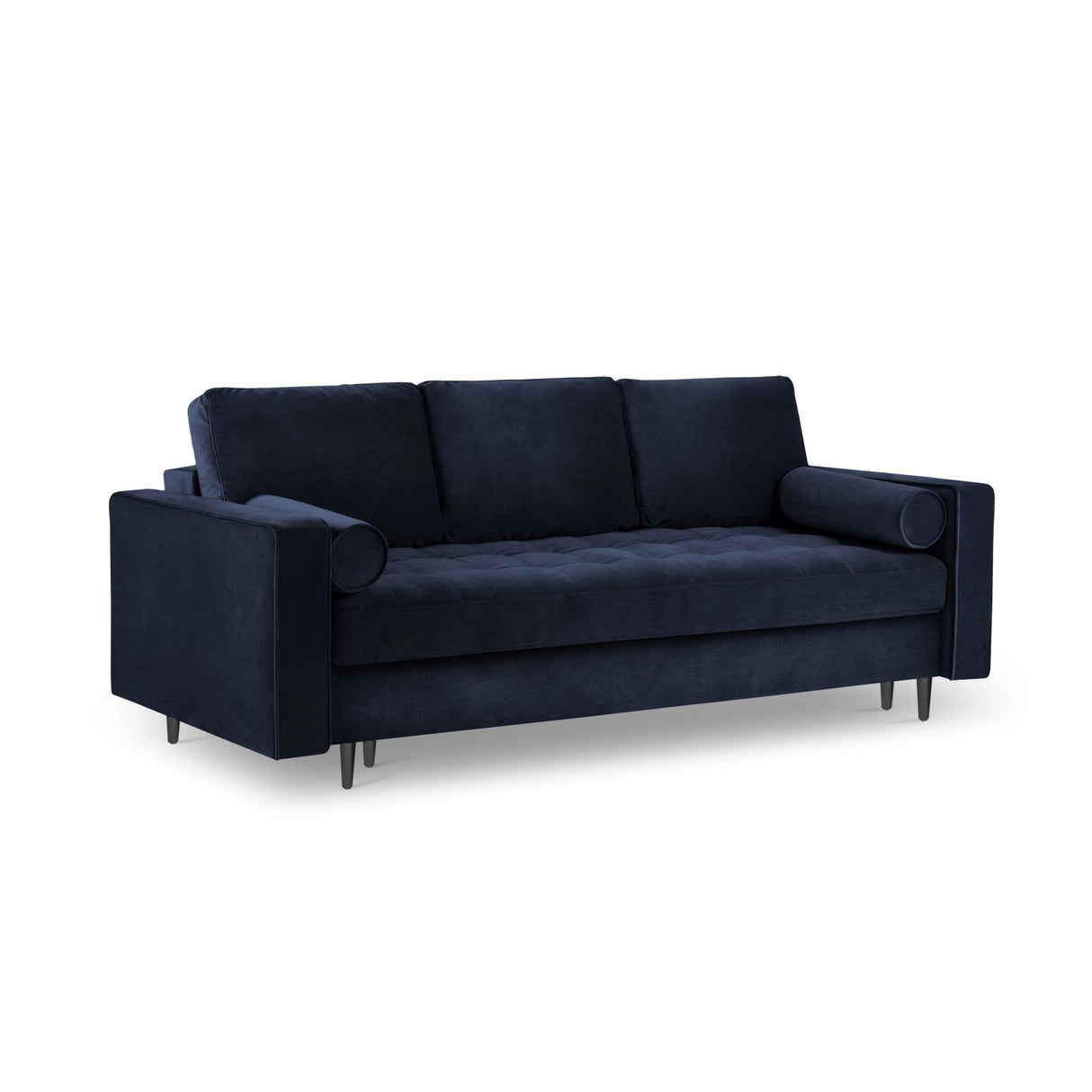 Aspen 3-Sitzer Sofa mit Schlaffunktion und Stauraum, aus Samt in Königsblau (Salvador 05), 225x100x96 cm von Cosmopolitan Design – Bild 1